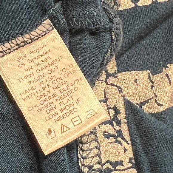 Lisa Rinna QVC Collection Womens Medium Blue & White Striped Short Sleeve Top - Picture 4 of 5